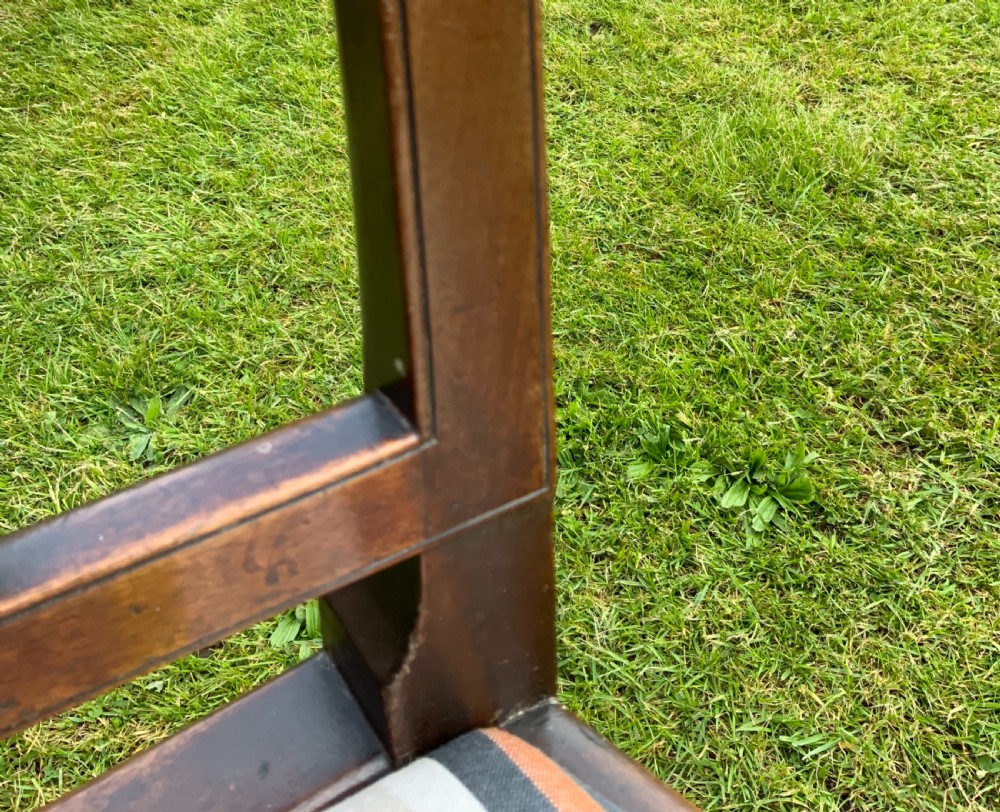 Set of six Georgian mahogany dining chairs View XIII