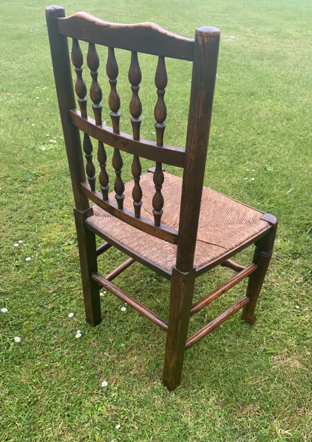 Eight early 19th century elm dining chairs View IV