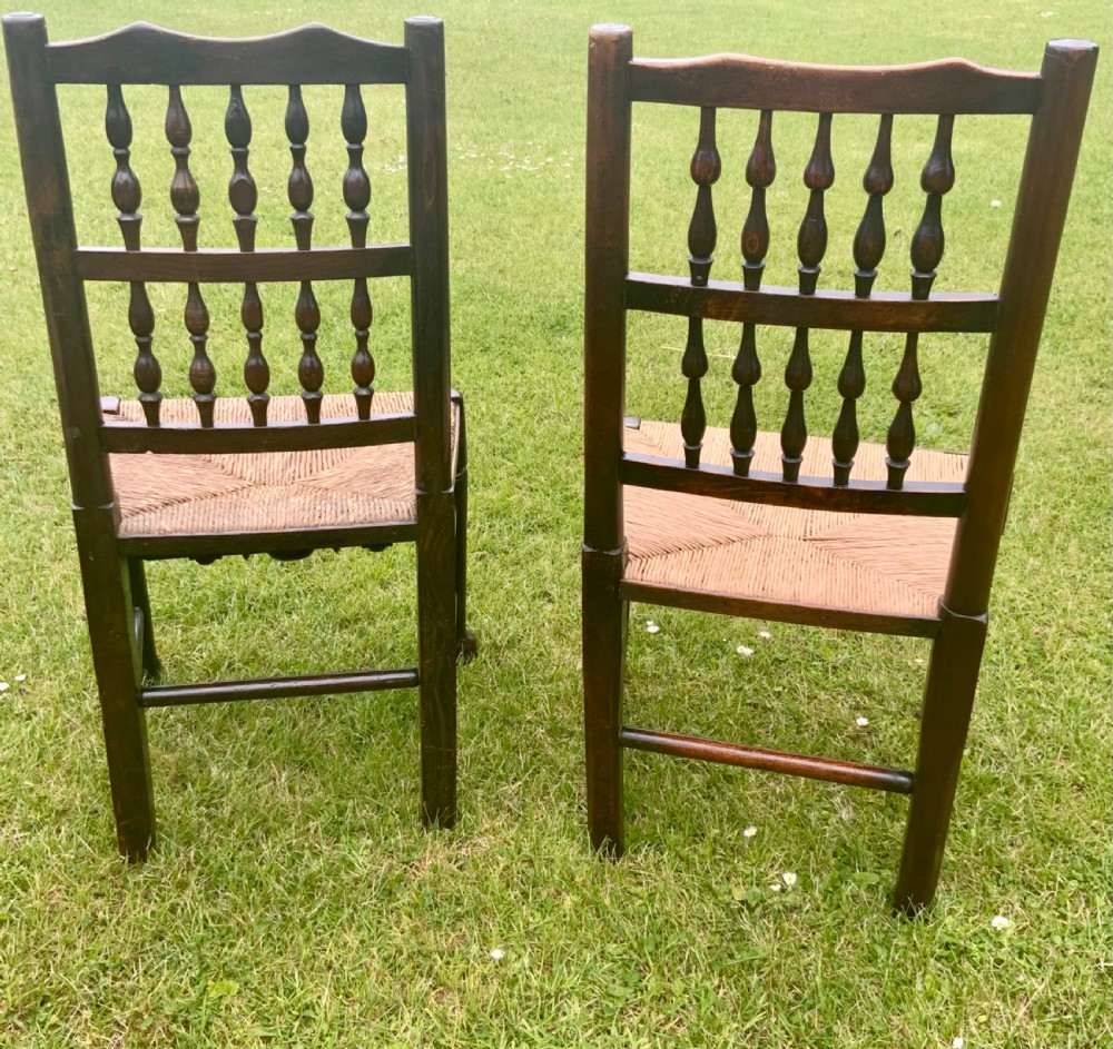 Eight early 19th century elm dining chairs View VII