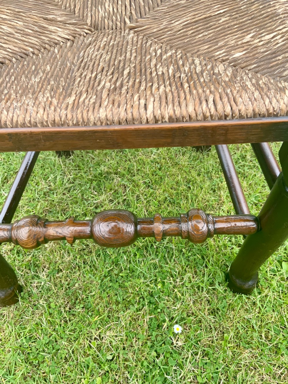 Eight early 19th century elm dining chairs View XI