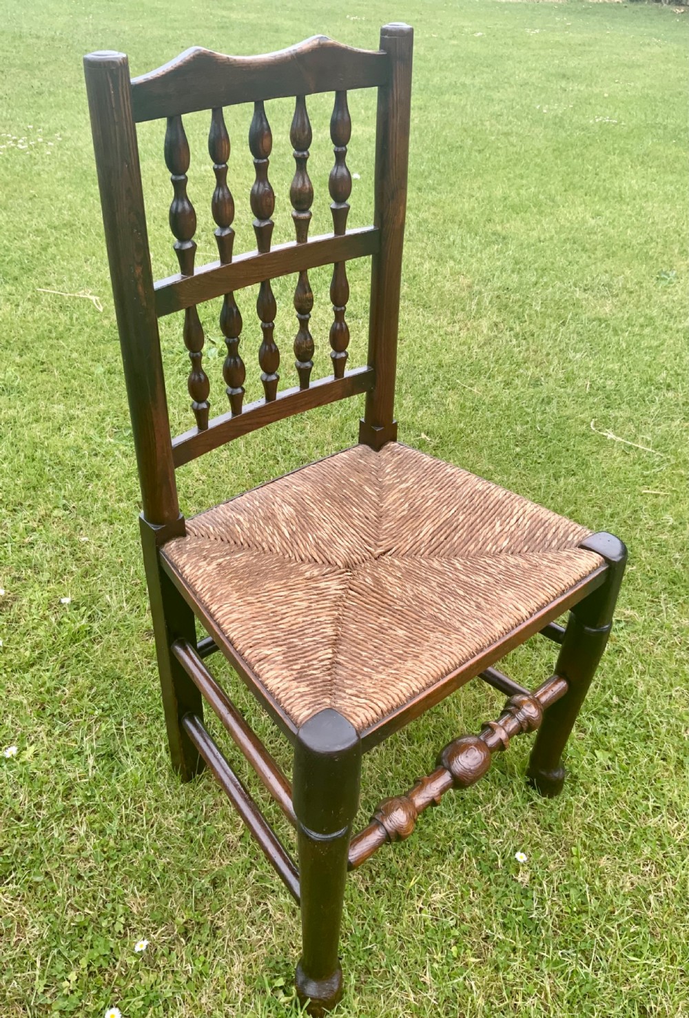 Eight early 19th century elm dining chairs View XIV