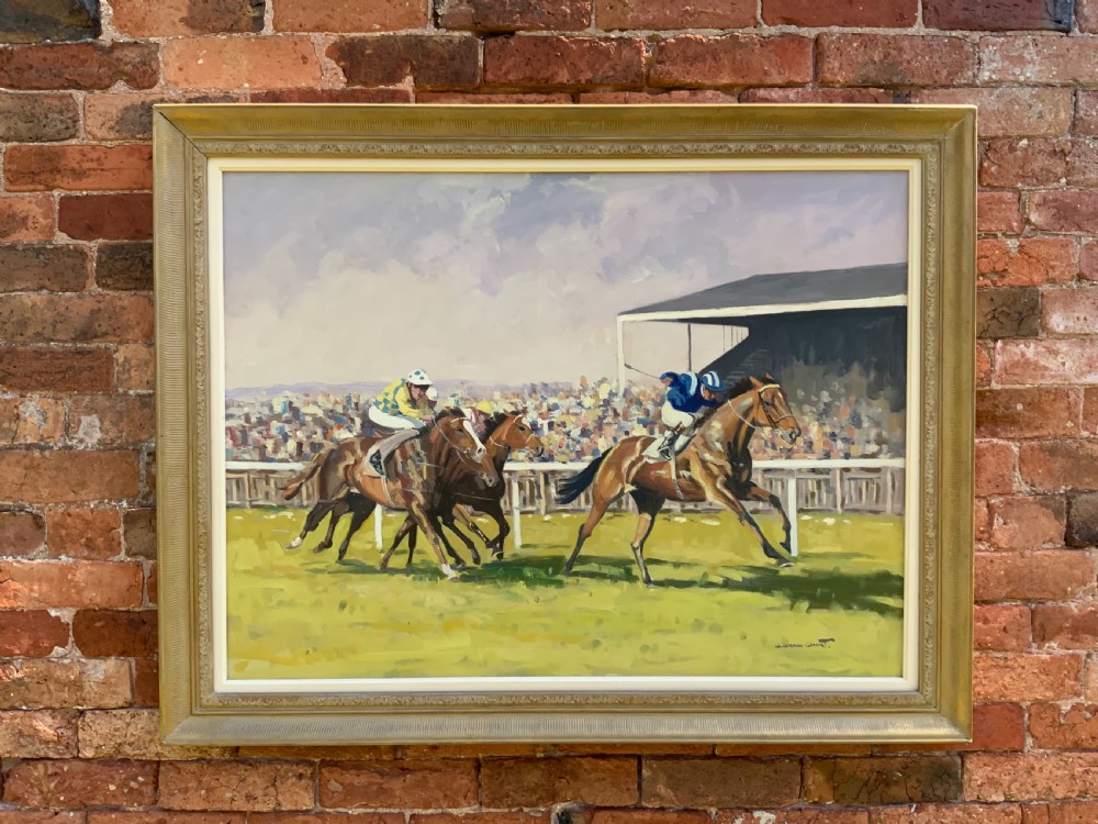 A large sporting oil painting by William Norman Gaunt View II