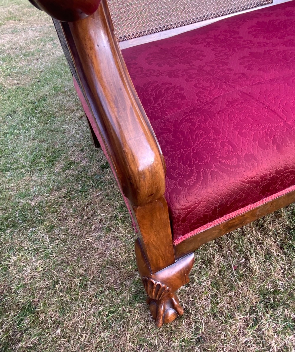 An walnut  bergére settee and pair or arm chairs View VI