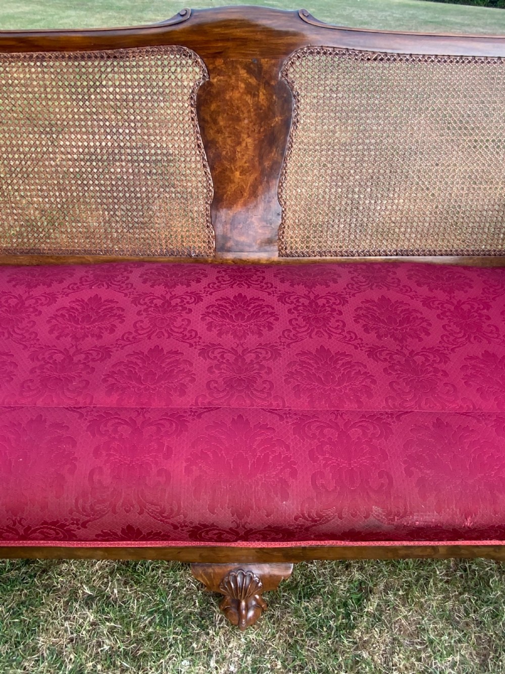An walnut  bergére settee and pair or arm chairs View VII