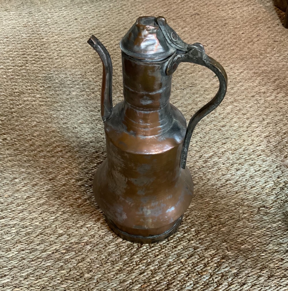 Two Turkish silvered copper pots View II