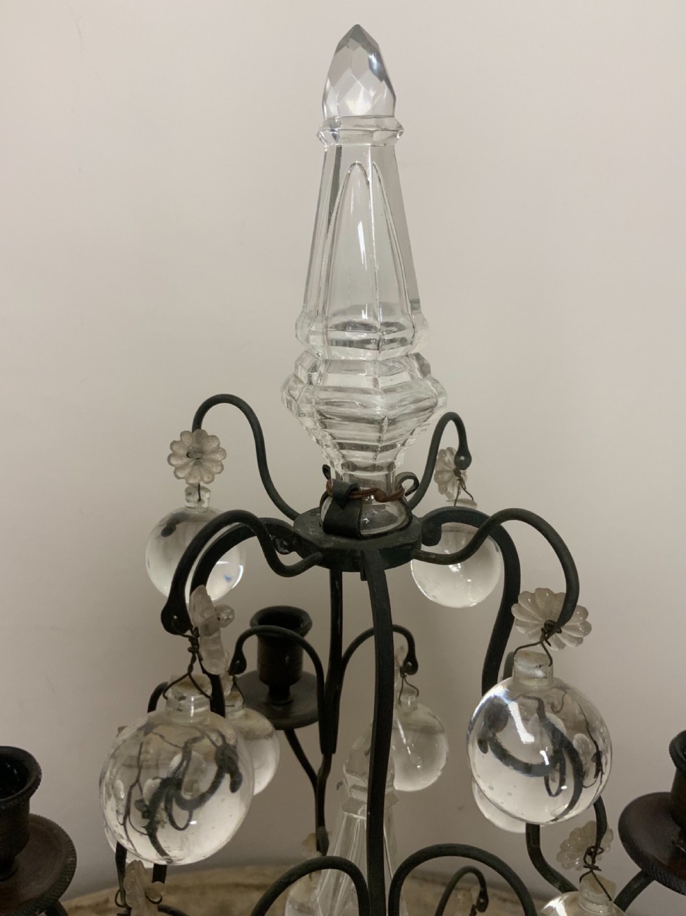 Pair of carved gilt-wood based candelabra View VIII