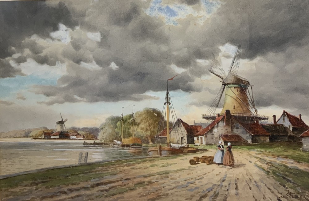 Pair of watercolours by Hermanus Koekkoek the younger View II