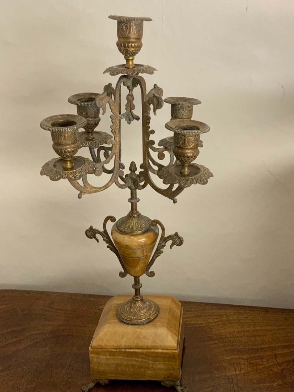 Late 19th century clock garniture View VII