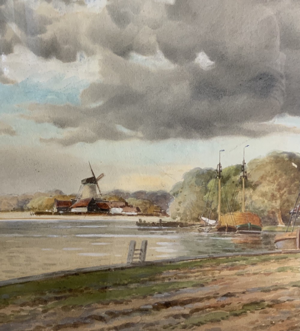 Pair of watercolours by Hermanus Koekkoek the younger View IX