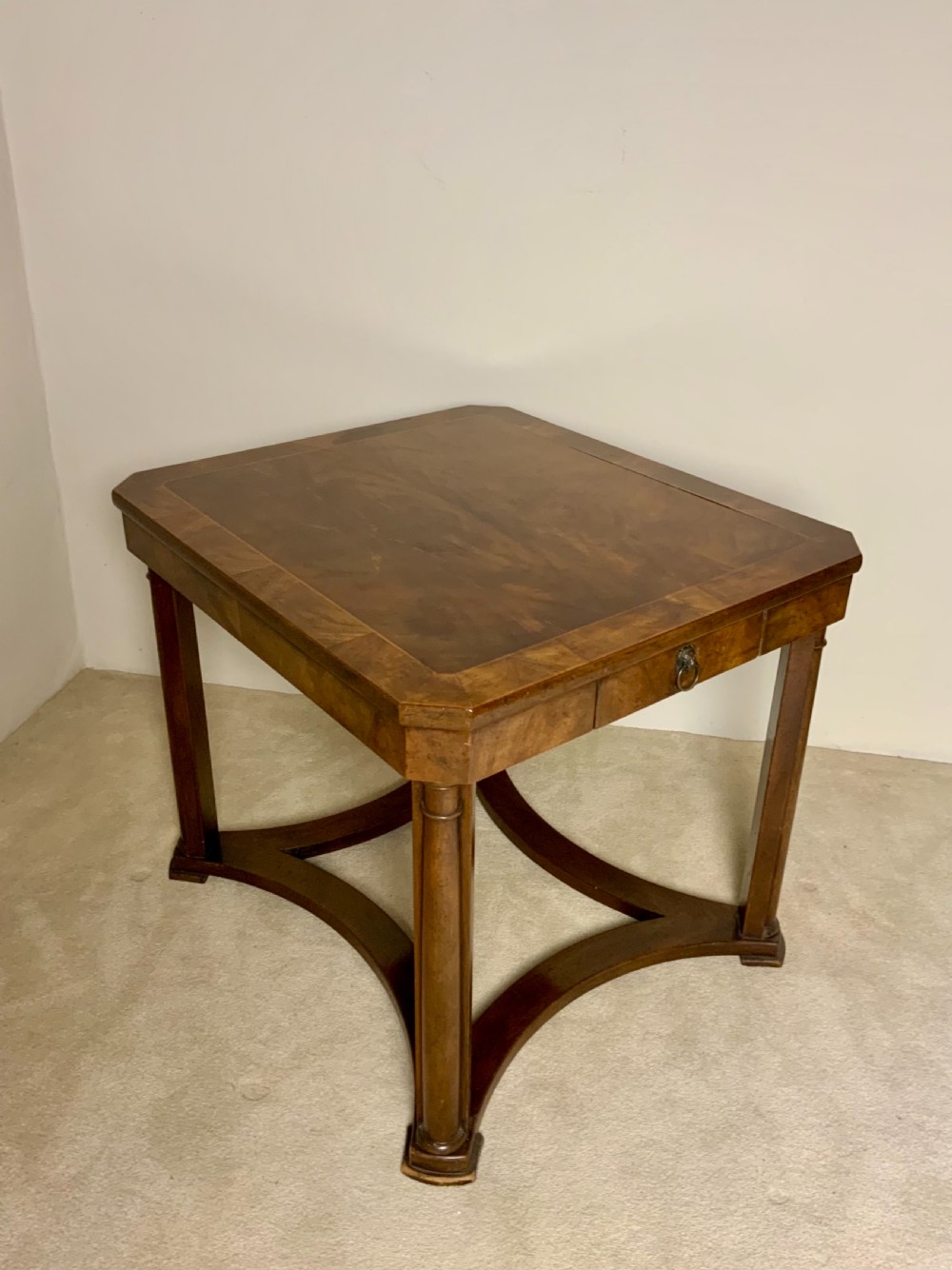 A low mahogany occasional table