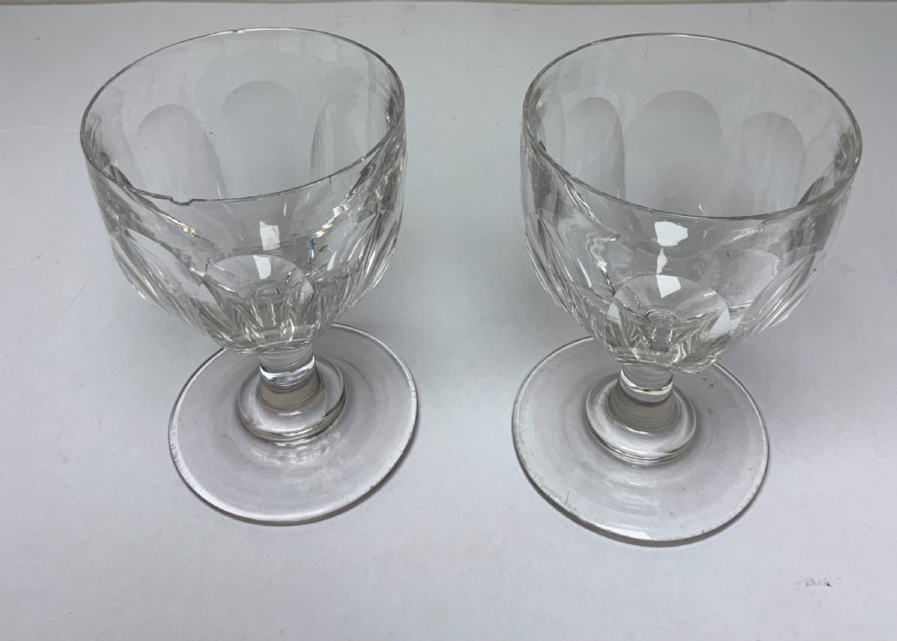 Set six Georgian glass rummers View II