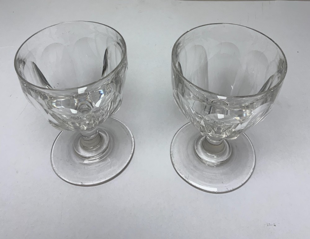 Set six Georgian glass rummers View III