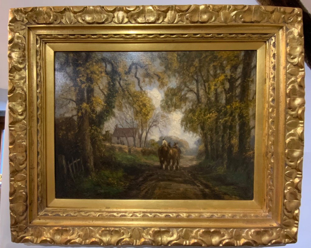 Impressionist oil painting on canvas