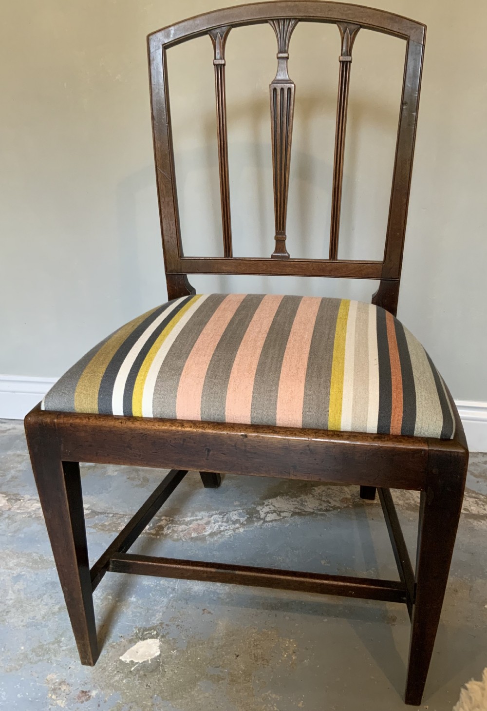 Set Six Georgian mahogany dining chairs View III