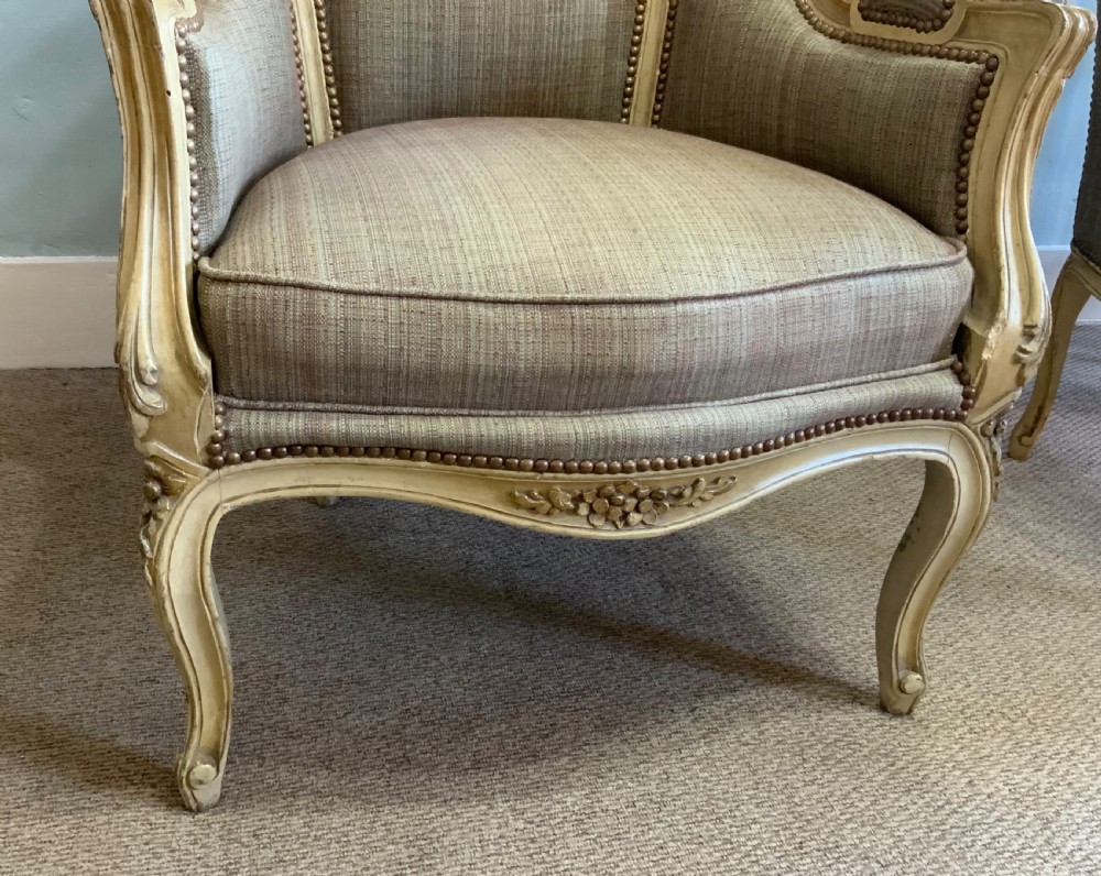 Pair of french wing arm chairs View V