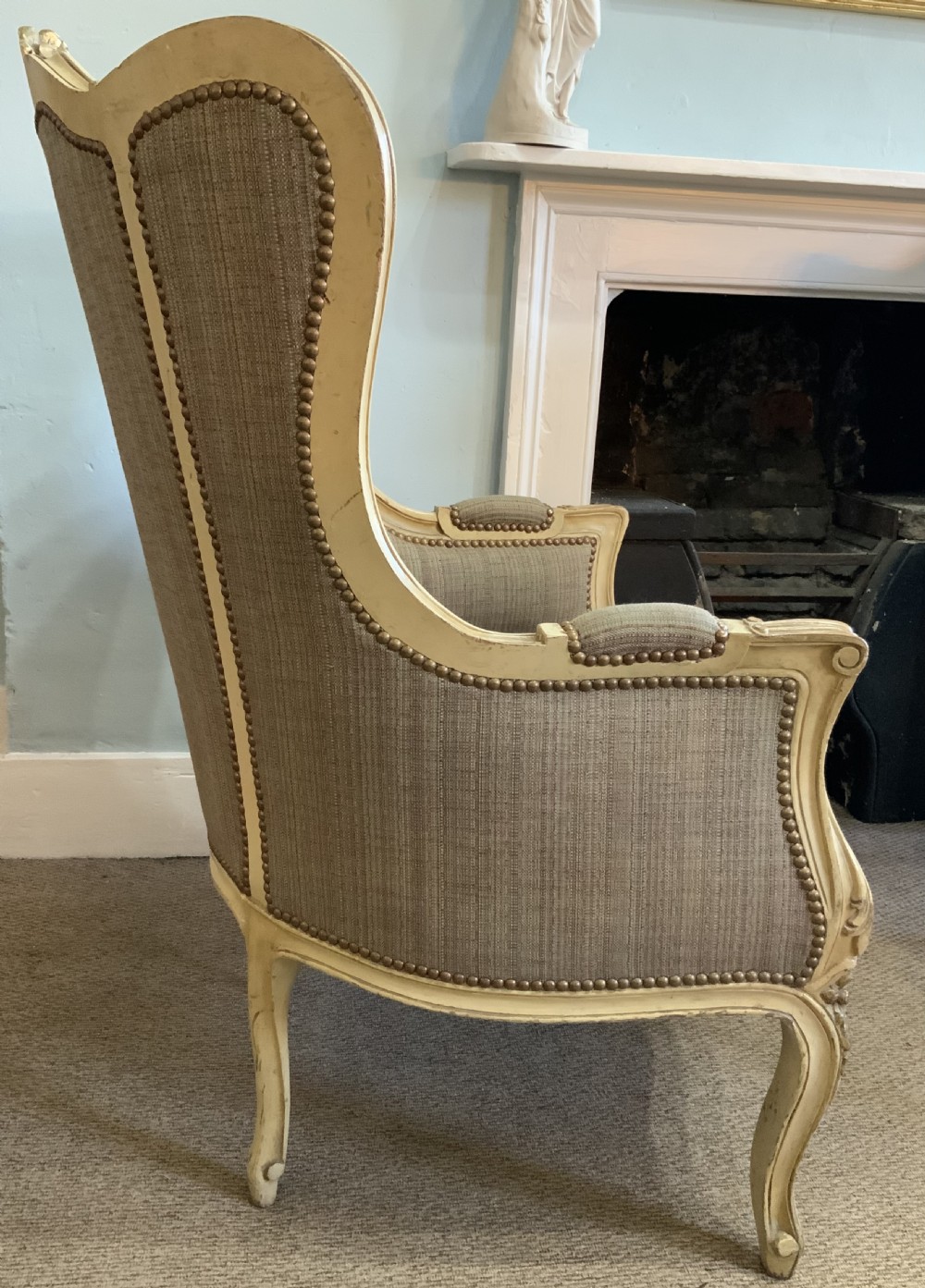 Pair of french wing arm chairs View XII