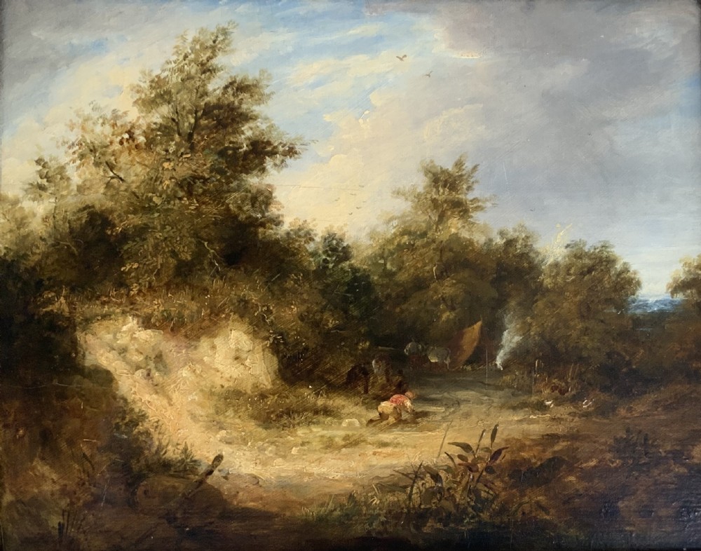 Oil painting on panel by Alfred Vickers senior View II