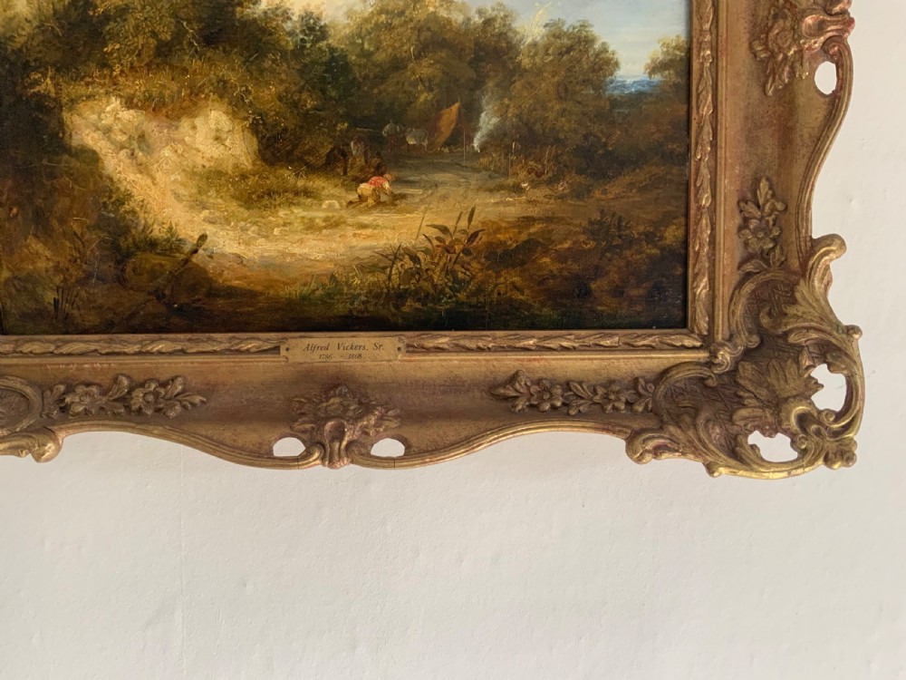 Oil painting on panel by Alfred Vickers senior View III