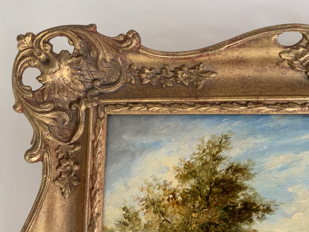 Oil painting on panel by Alfred Vickers senior View IV