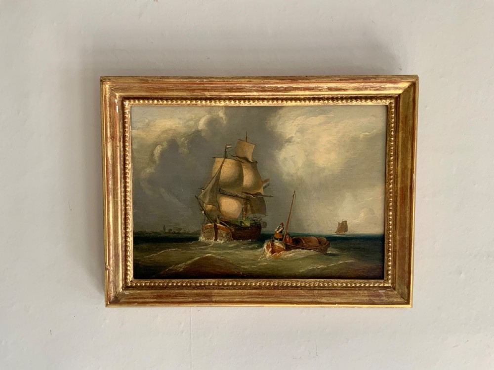 18th century Dutch marine oil painting