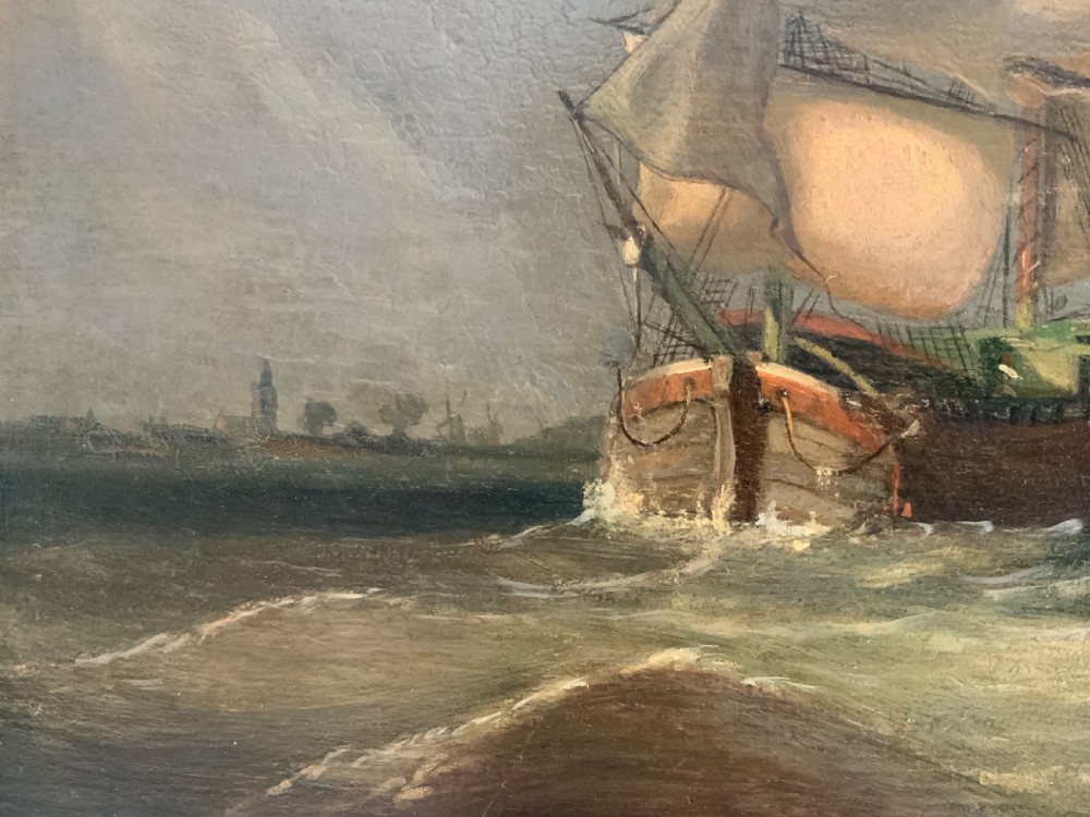 18th century Dutch marine oil painting View III
