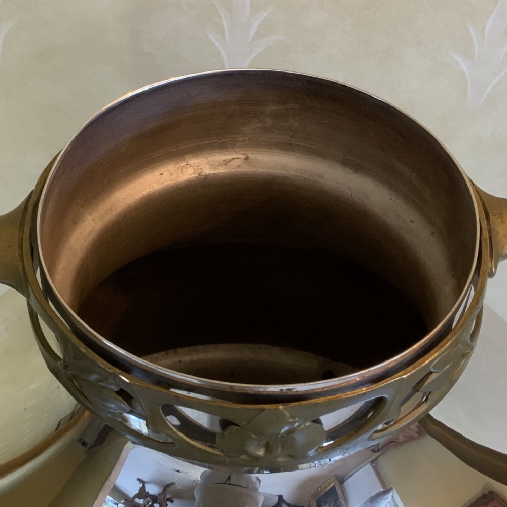 A large Art Nouveau chrome plated urn View VI