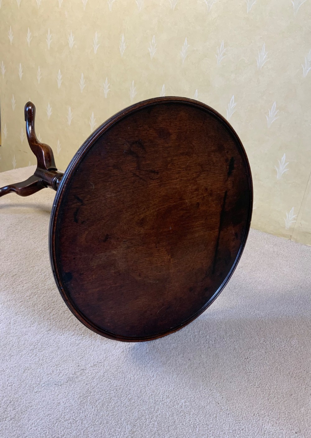 18th century mahogany tray top wine table View IV