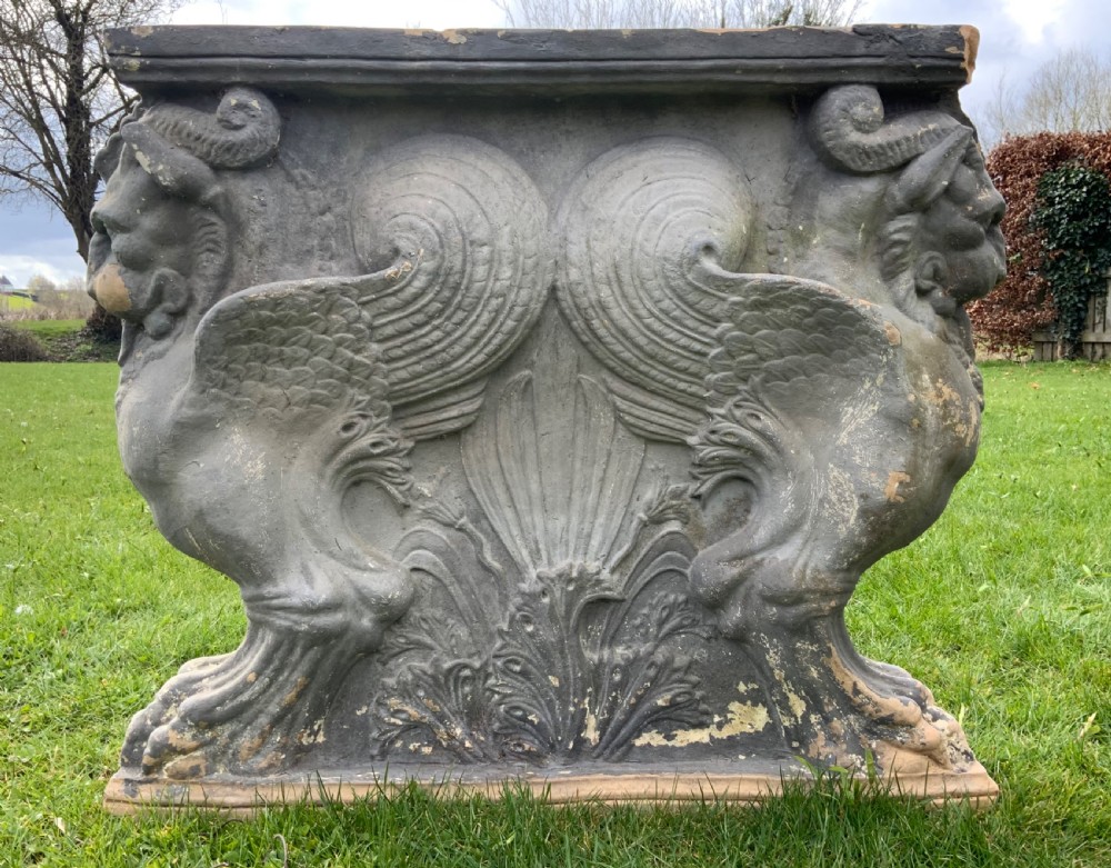 A pair of early 19th century Coade stone table ends View III