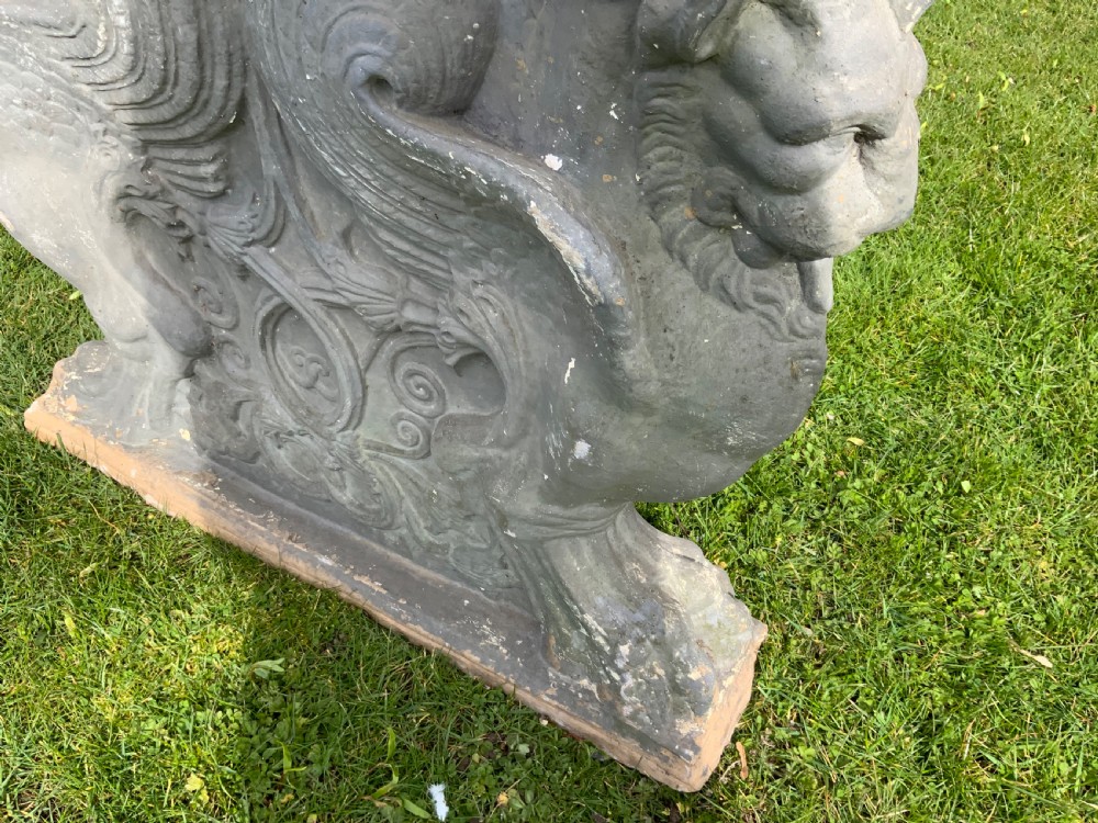 A pair of early 19th century Coade stone table ends View V
