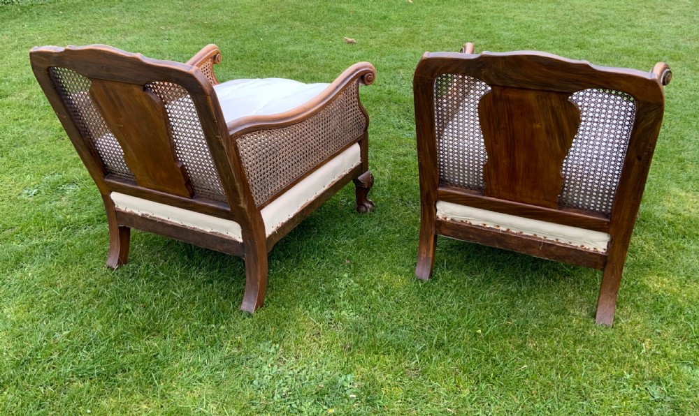 An Edwardian Bergere suite  View XIII