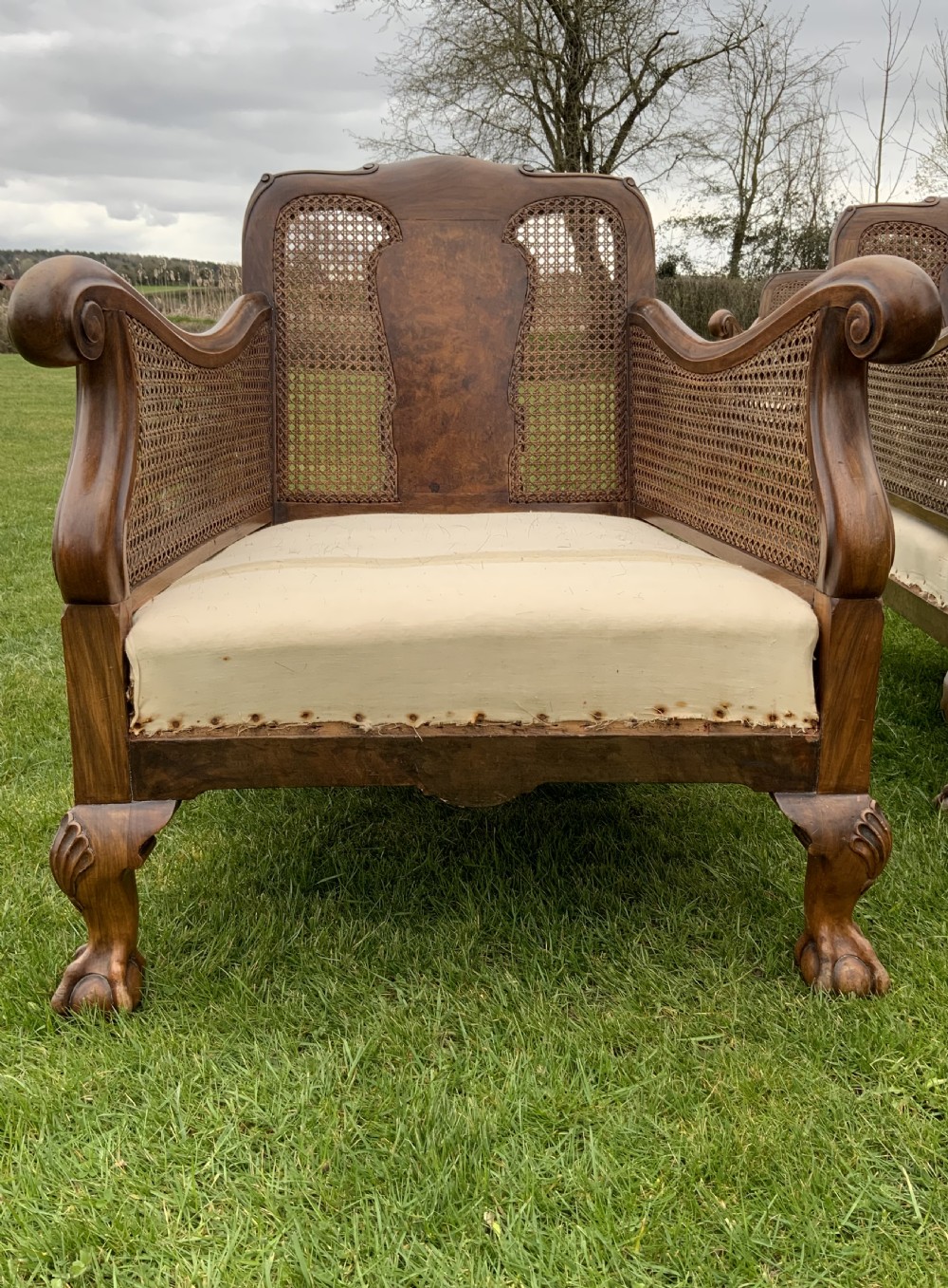 An Edwardian Bergere suite  View XIX