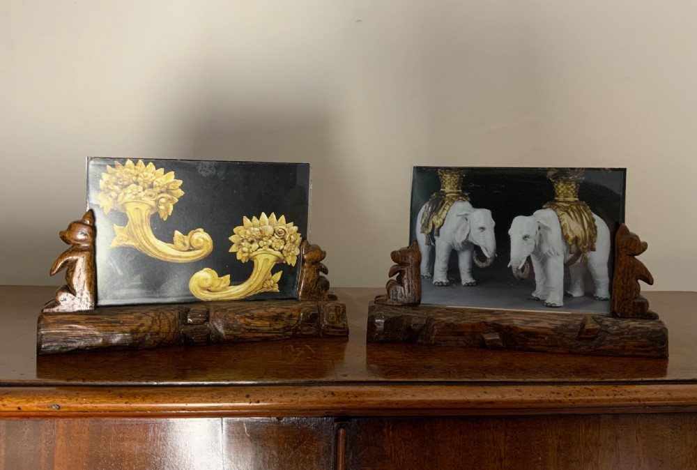 A pair of photograph frames