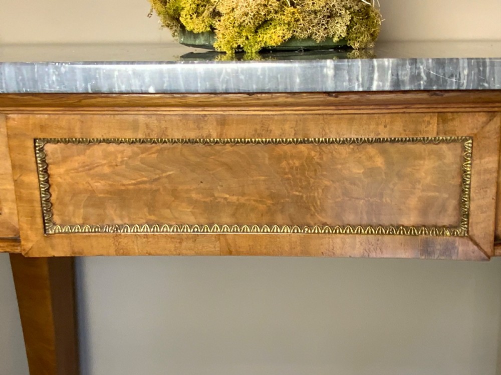 Marble topped mahogany console table View V