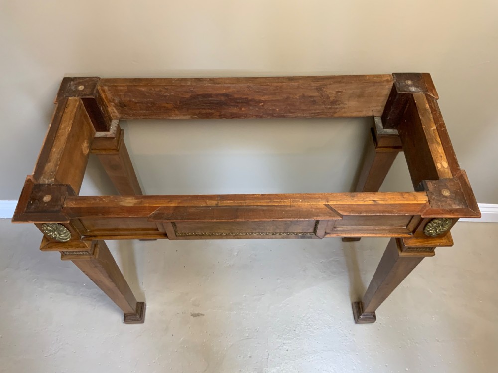 Marble topped mahogany console table View X