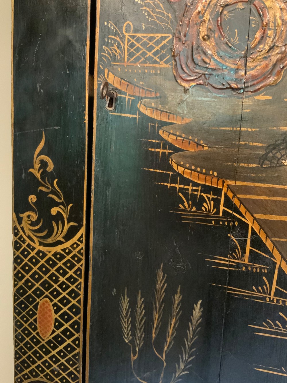 A chinoiserie decorated floor standing corner cabinet View IV