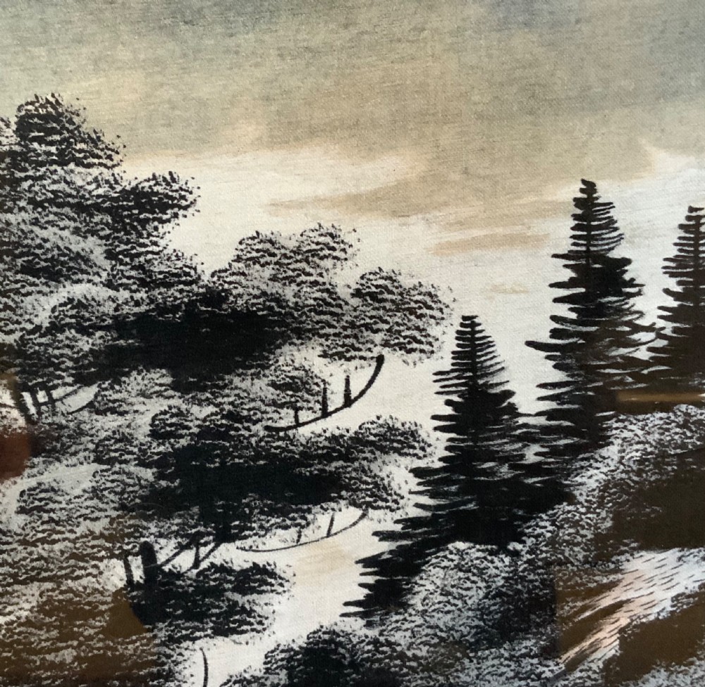 A pair of Japanese watercolours paintings on silk View VIII