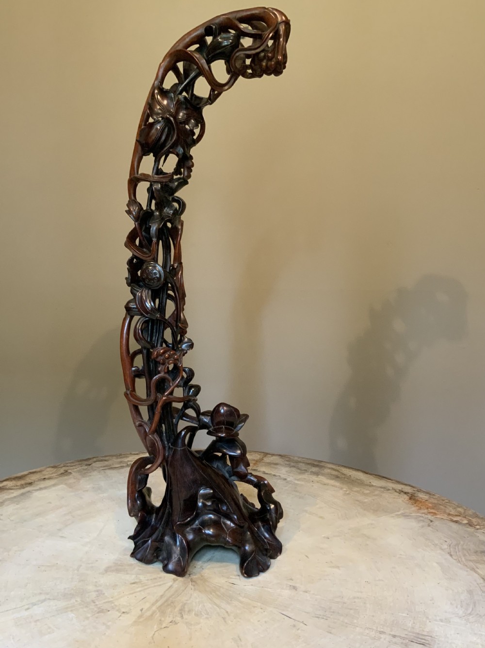 A large Chinese still life sculptural carving View X