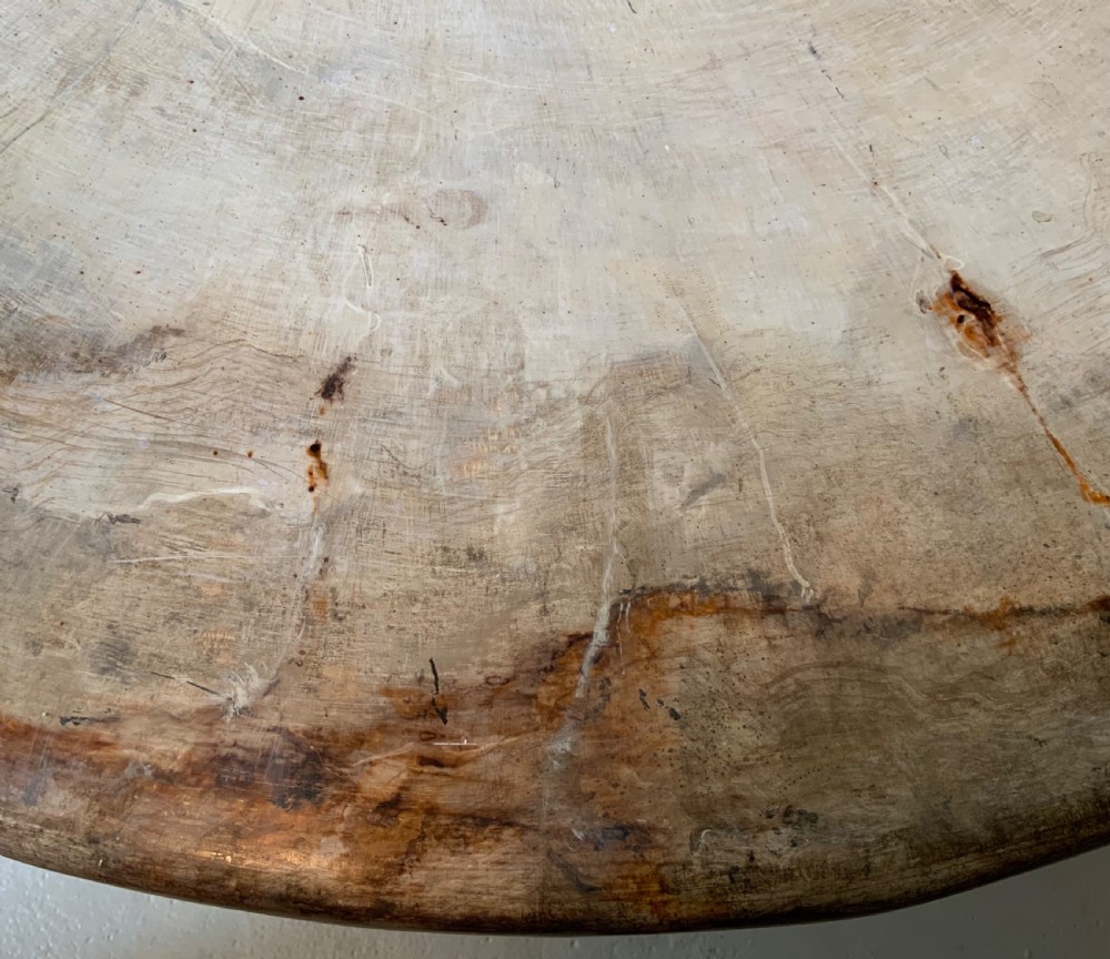 A mahogany based centre table with paint effect top View XIII