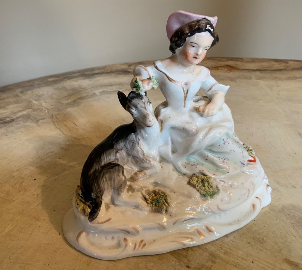 An English pottery figurative group