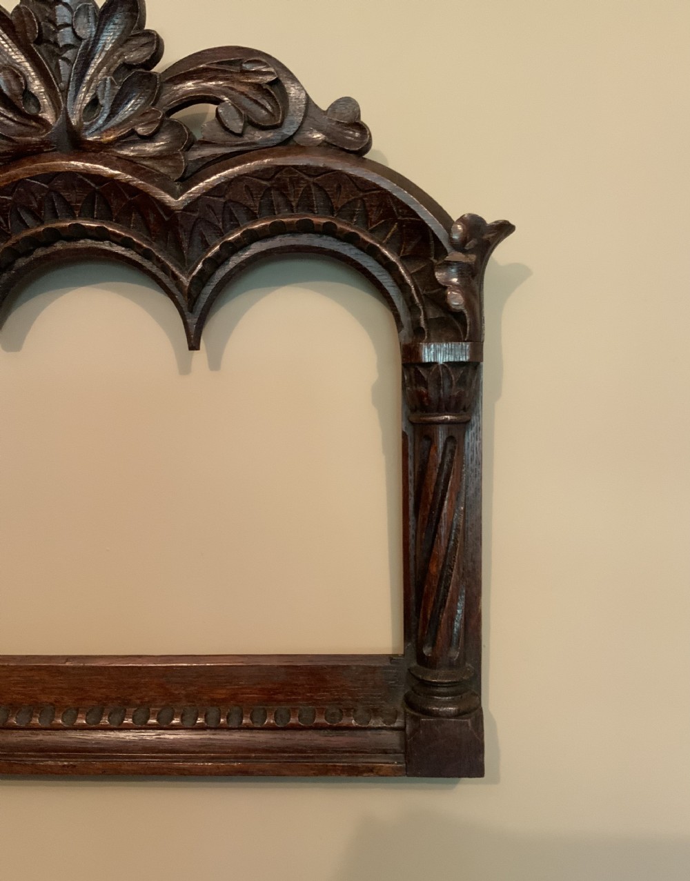 Set of three carved oak frames View V