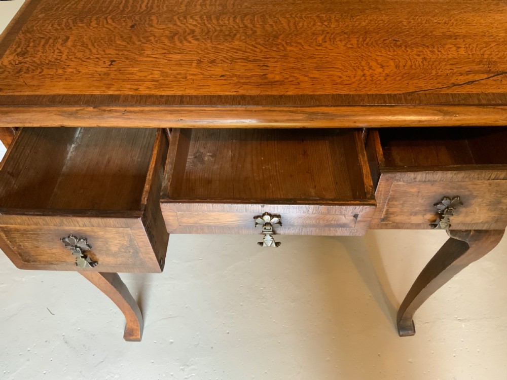Georgian oak side table View XII