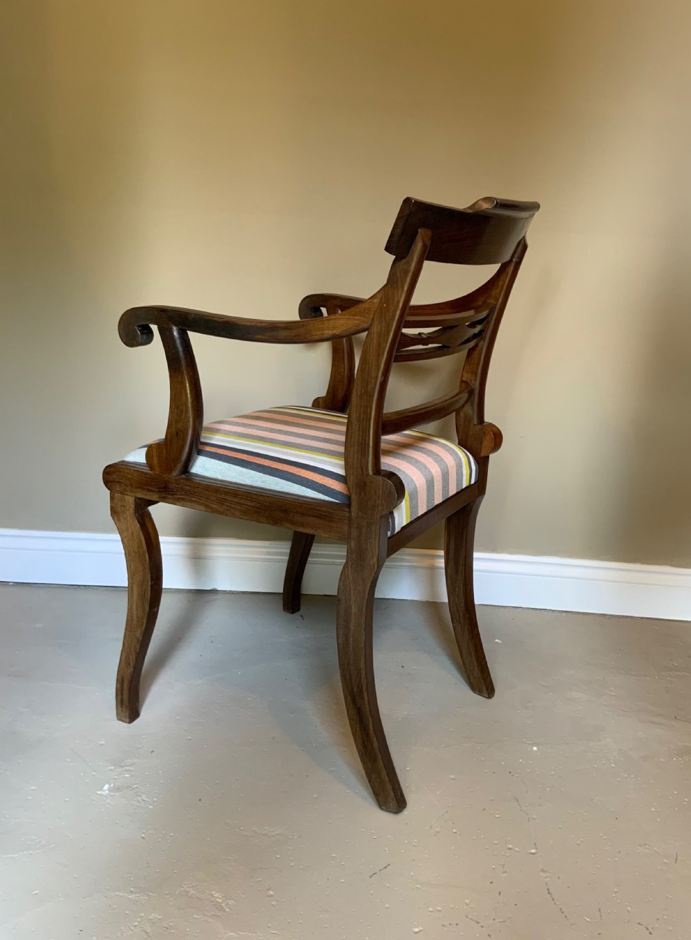 Pair of regency period elm arm chairs View VI