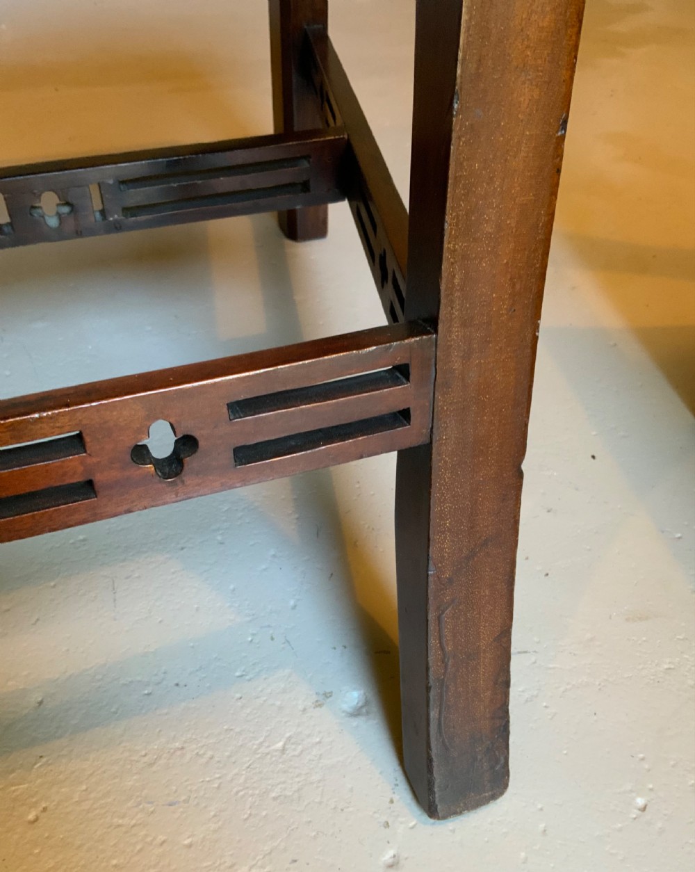 Set of eight 19th century mahogany Chippendale design dining chairs View X