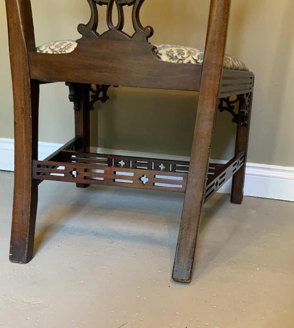 Set of eight 19th century mahogany Chippendale design dining chairs View XVI