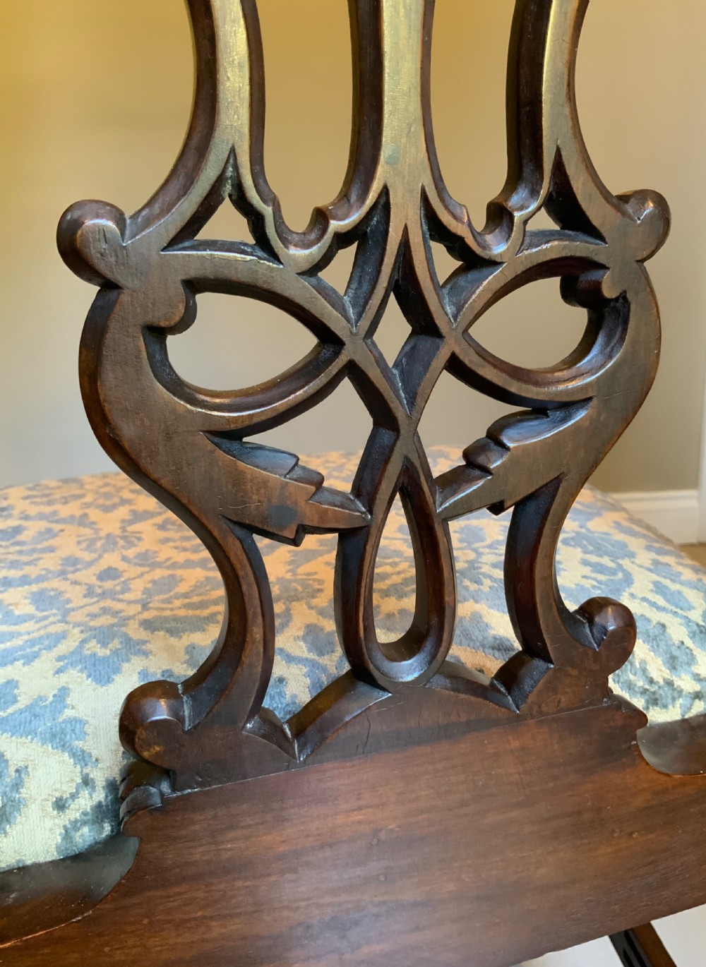 Set of eight 19th century mahogany Chippendale design dining chairs View XXI