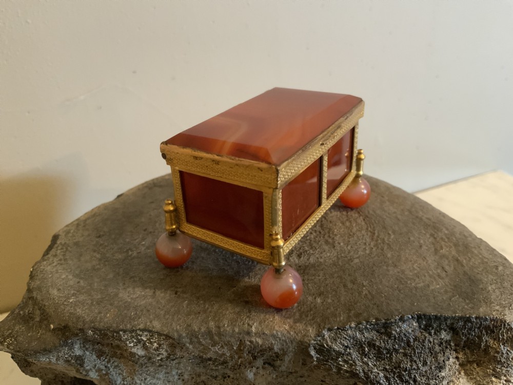 An agate and ormolu mounted box View V