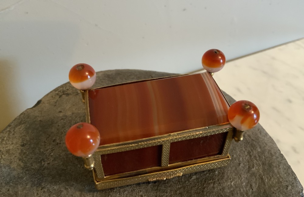 An agate and ormolu mounted box View VI