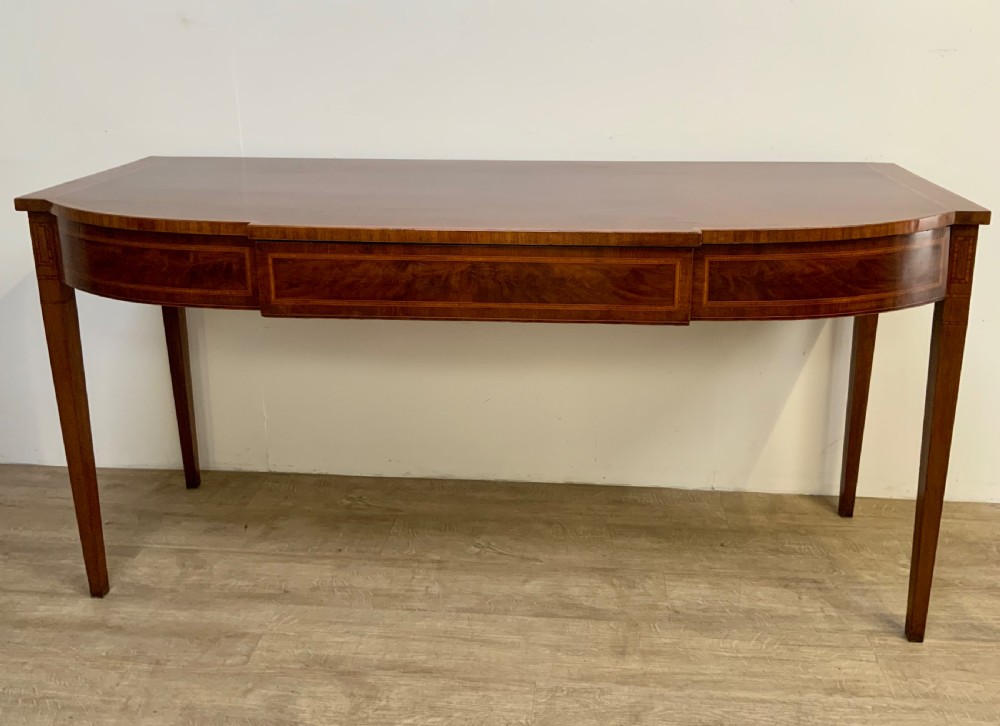 George III mahogany bow front serving table