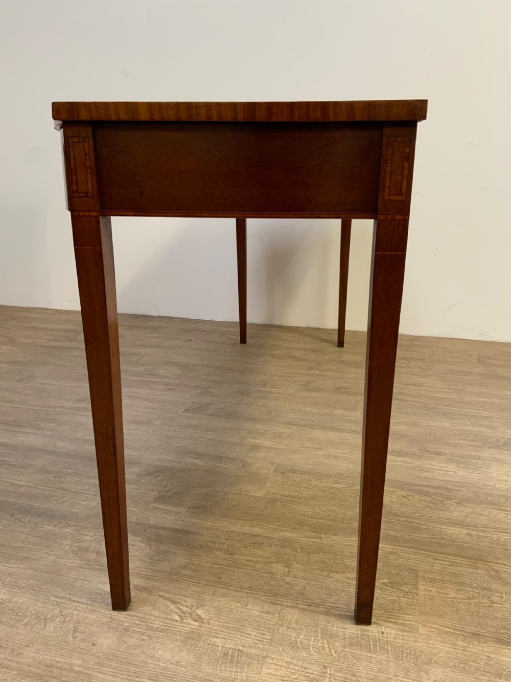 George III mahogany bow front serving table View VIII