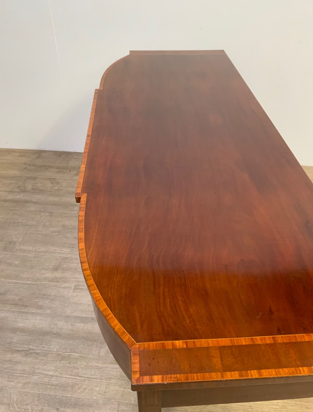 George III mahogany bow front serving table View X
